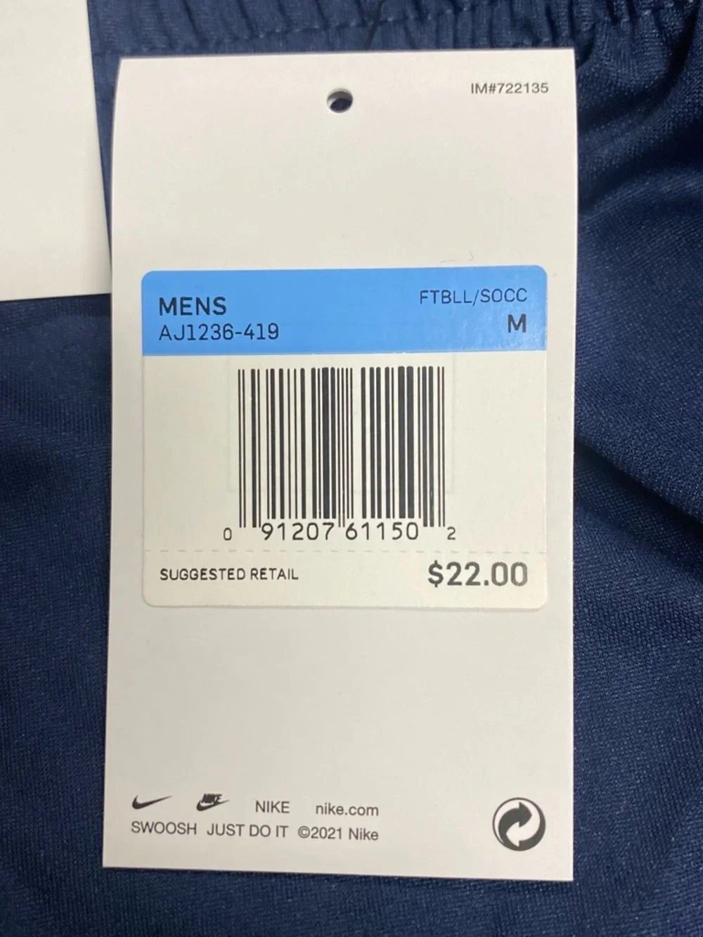 Nike Dri-FIT Men’s Hertha II Shorts Navy Blue (AJ1236-419) Athletic Medium NWT